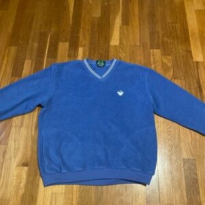 Vintage Disney goth 90s blue preppy V-neck sweatshirt size medium for women